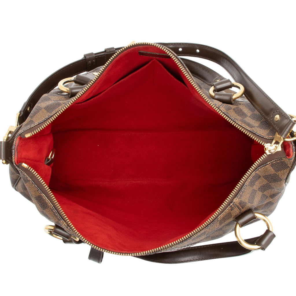 Louis Vuitton Damier Ebene Evora MM Shoulder Bag (SHF-iUlOcy)