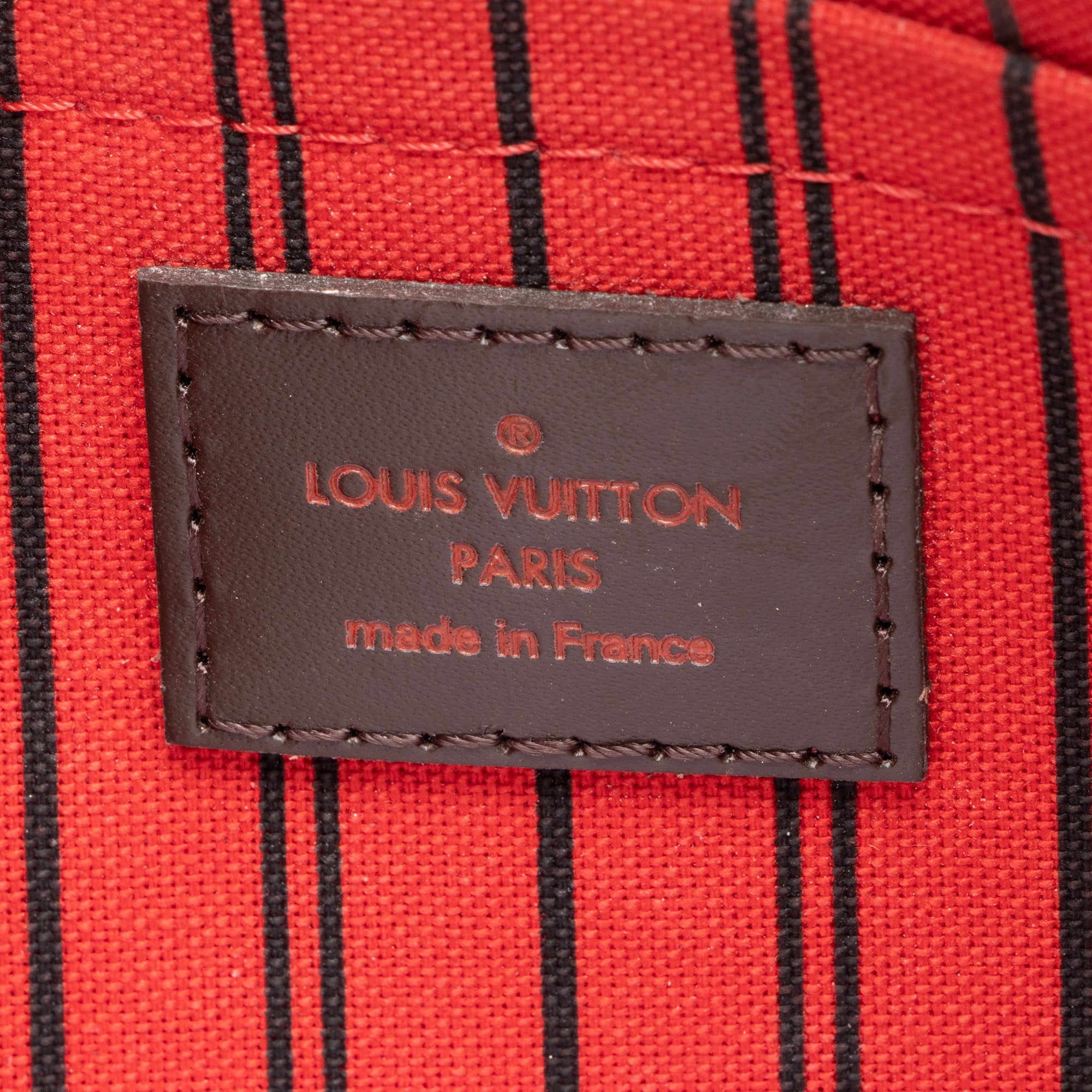 Louis Vuitton Damier Ebene Neverfull MM Pochette (SHF-23456)