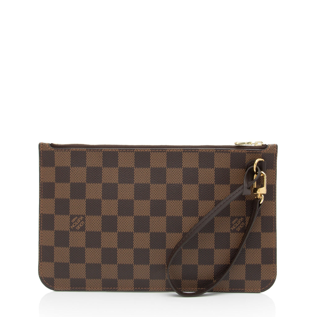 Louis Vuitton Damier Ebene Neverfull MM Pochette (SHF-Sk24c1)