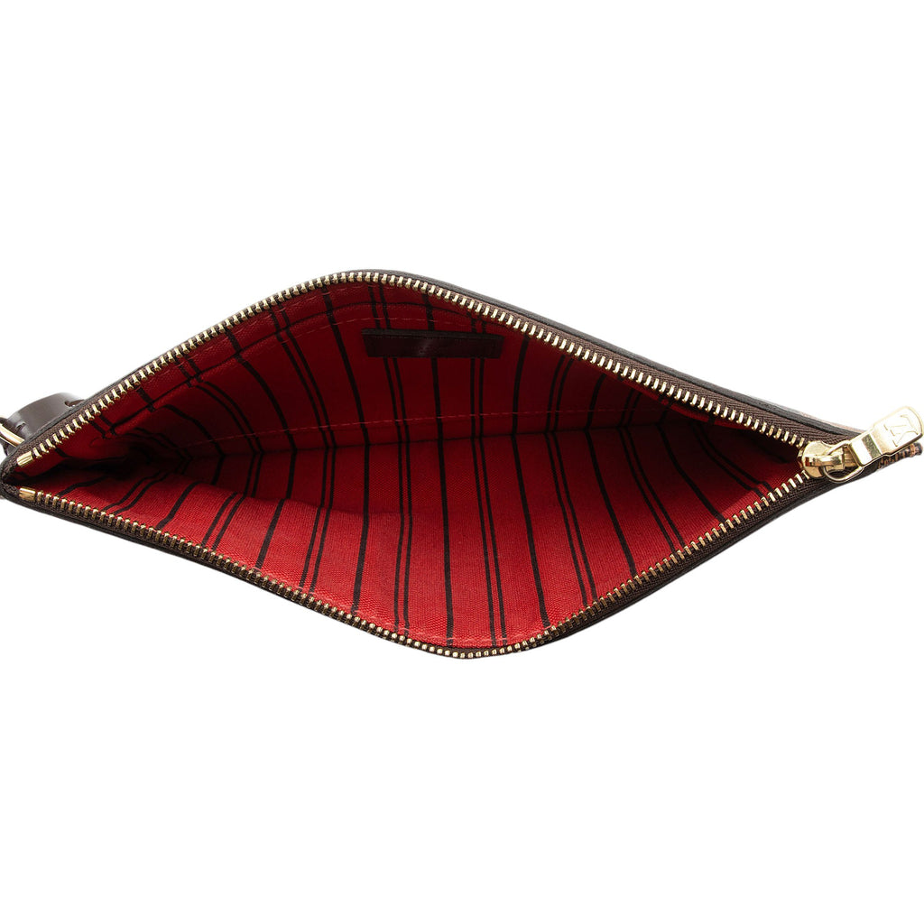 Louis Vuitton Damier Ebene Neverfull MM Pochette (SHF-T9Ww3O)