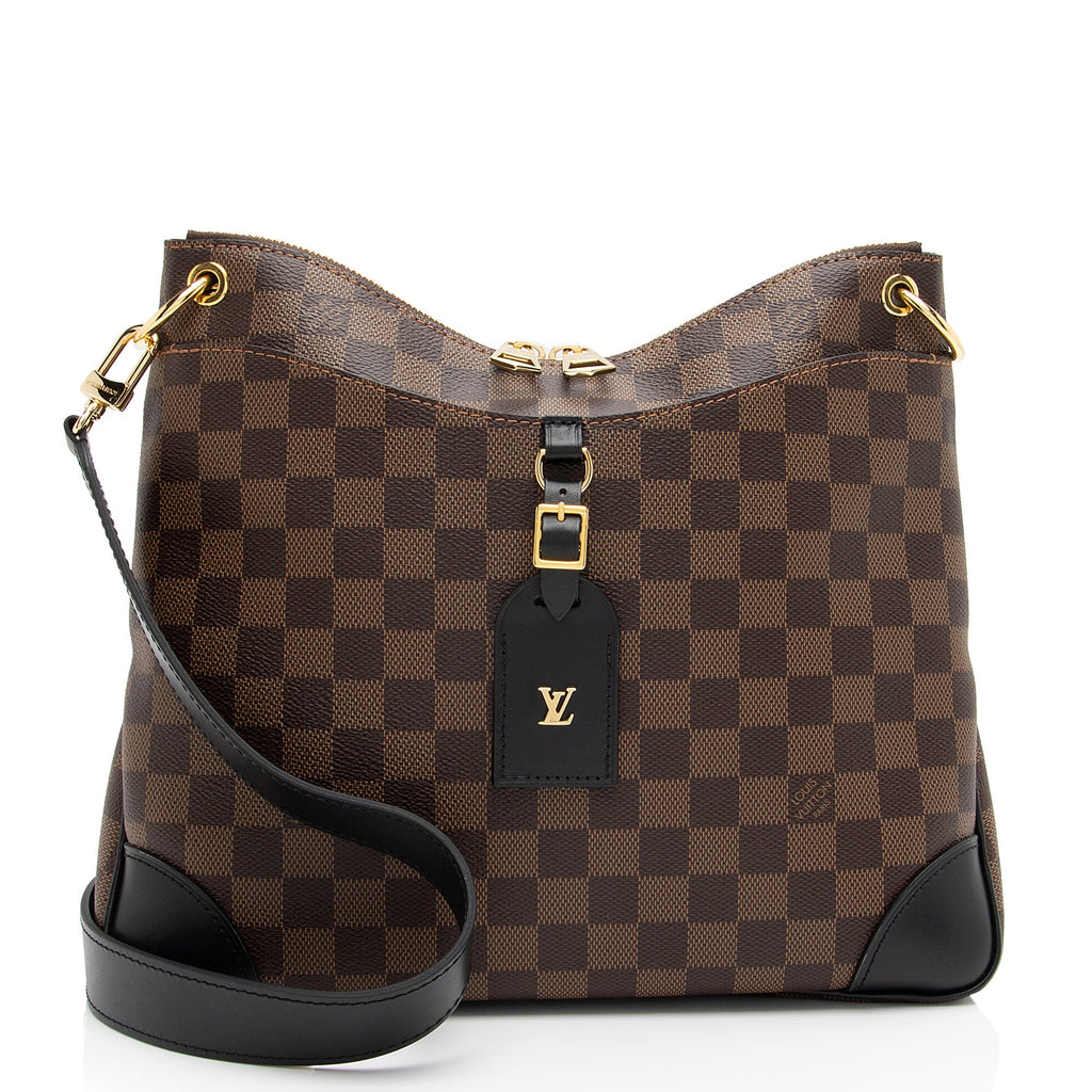 Louis Vuitton Damier Ebene Odeon MM NM Shoulder Bag (SHF-kv3tmb)