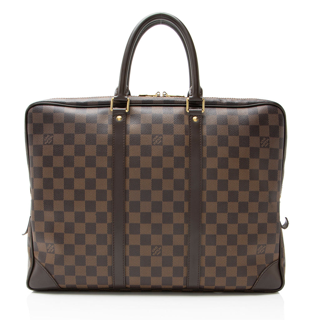 Louis Vuitton Damier Ebene Porte Documents Voyage Bag
