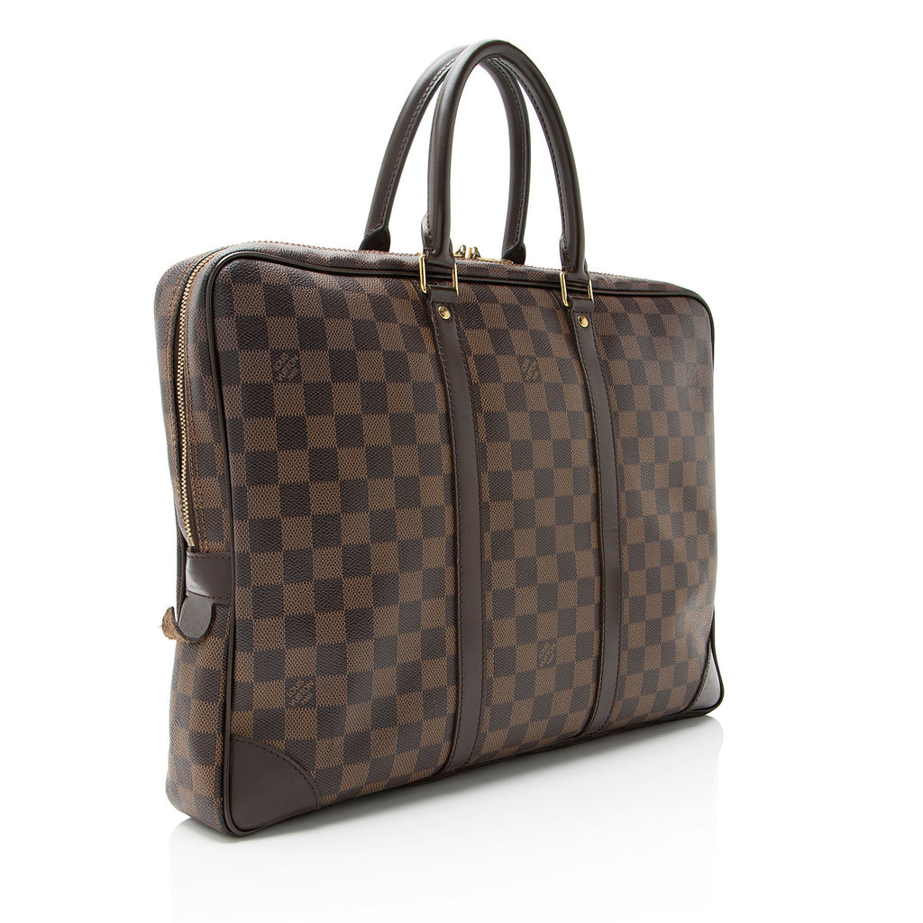 Louis Vuitton Damier Ebene Porte Documents Voyage Bag