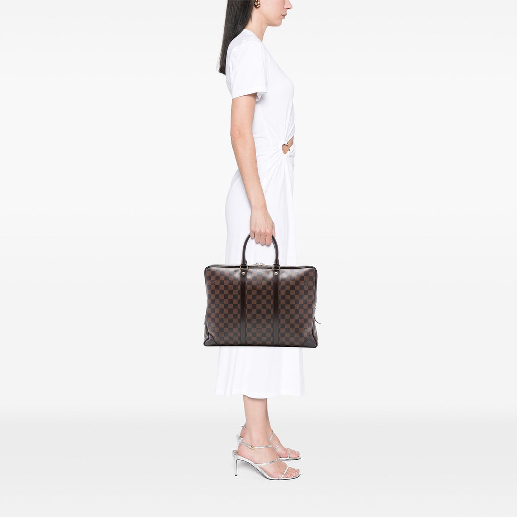 Louis Vuitton Damier Ebene Porte Documents Voyage PM