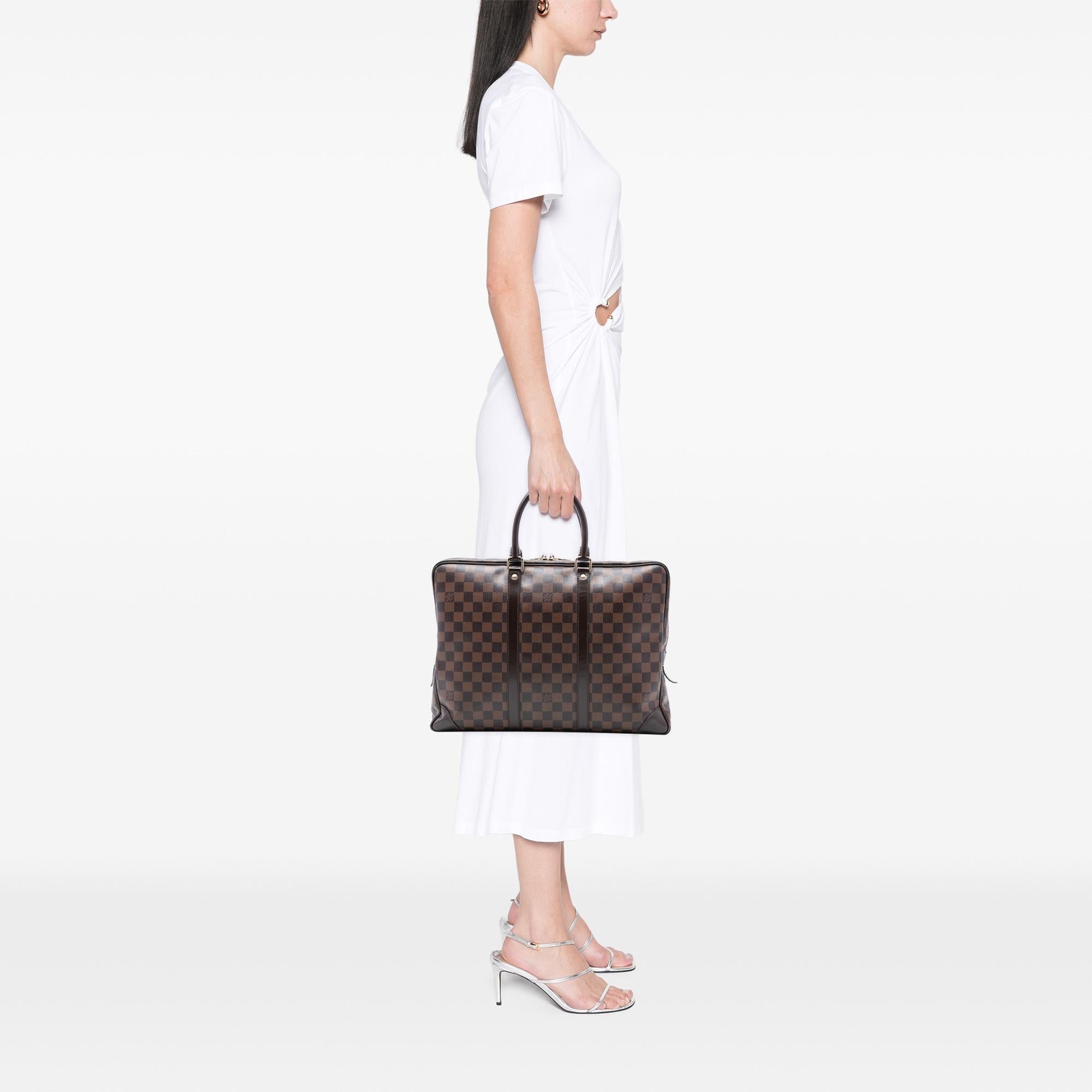 Louis Vuitton Damier Ebene Porte Documents Voyage PM