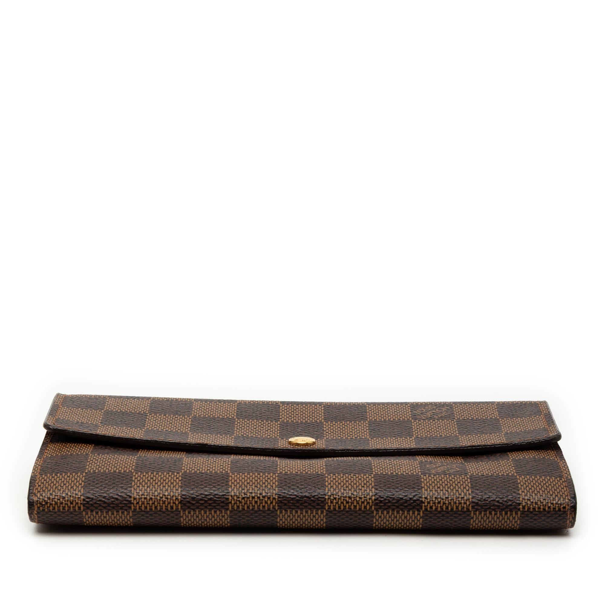 Louis Vuitton Damier Ebene Sarah Long Wallet