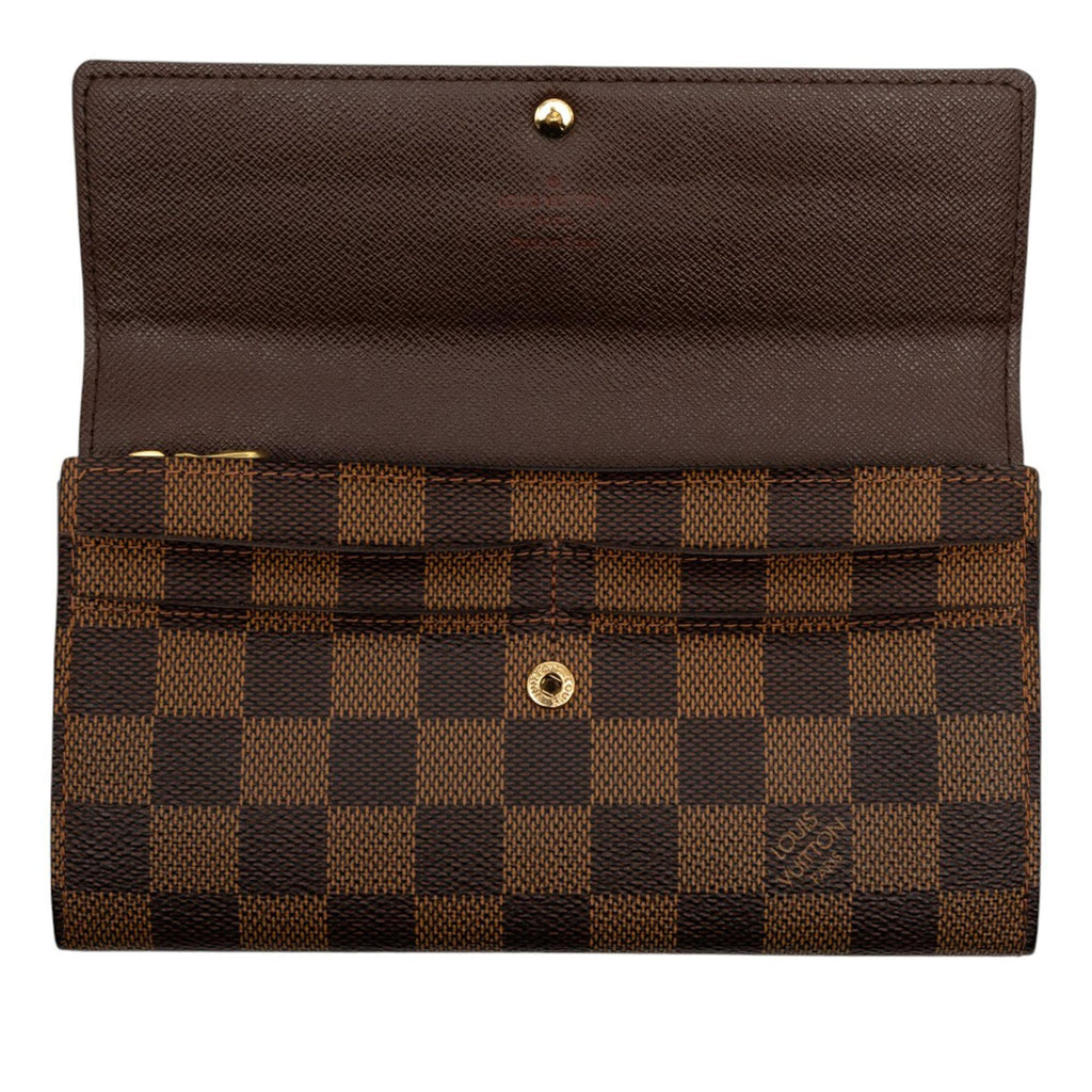 Louis Vuitton Damier Ebene Sarah Long Wallet
