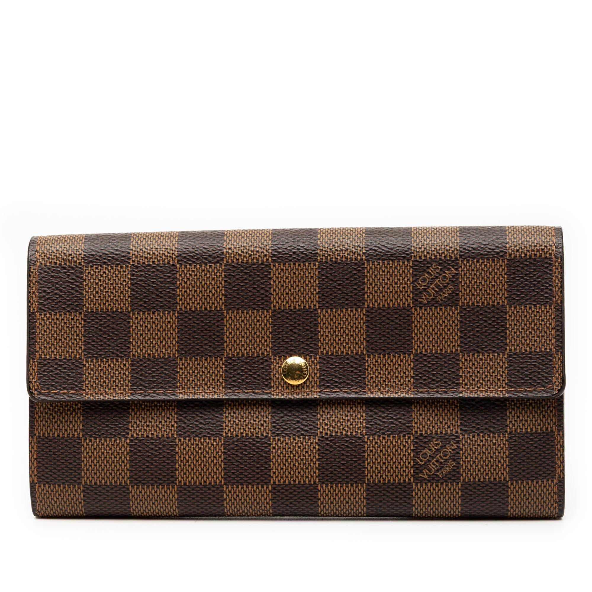 Louis Vuitton Damier Ebene Sarah Long Wallet