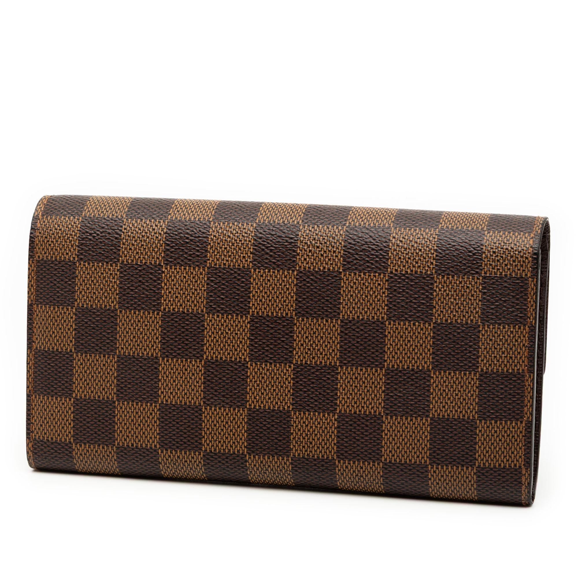 Louis Vuitton Damier Ebene Sarah Long Wallet