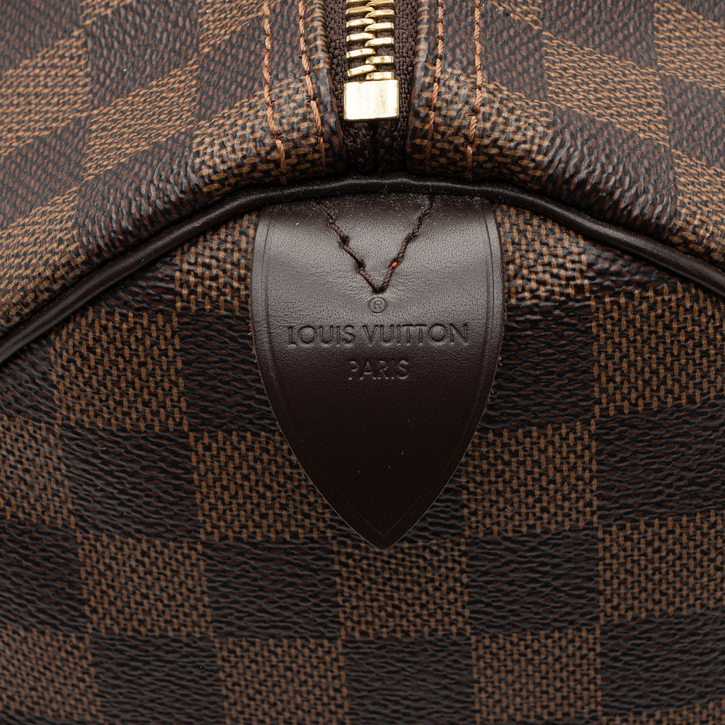 Louis Vuitton Damier Ebene Speedy 30 Satchel (SHF-woWUpp)