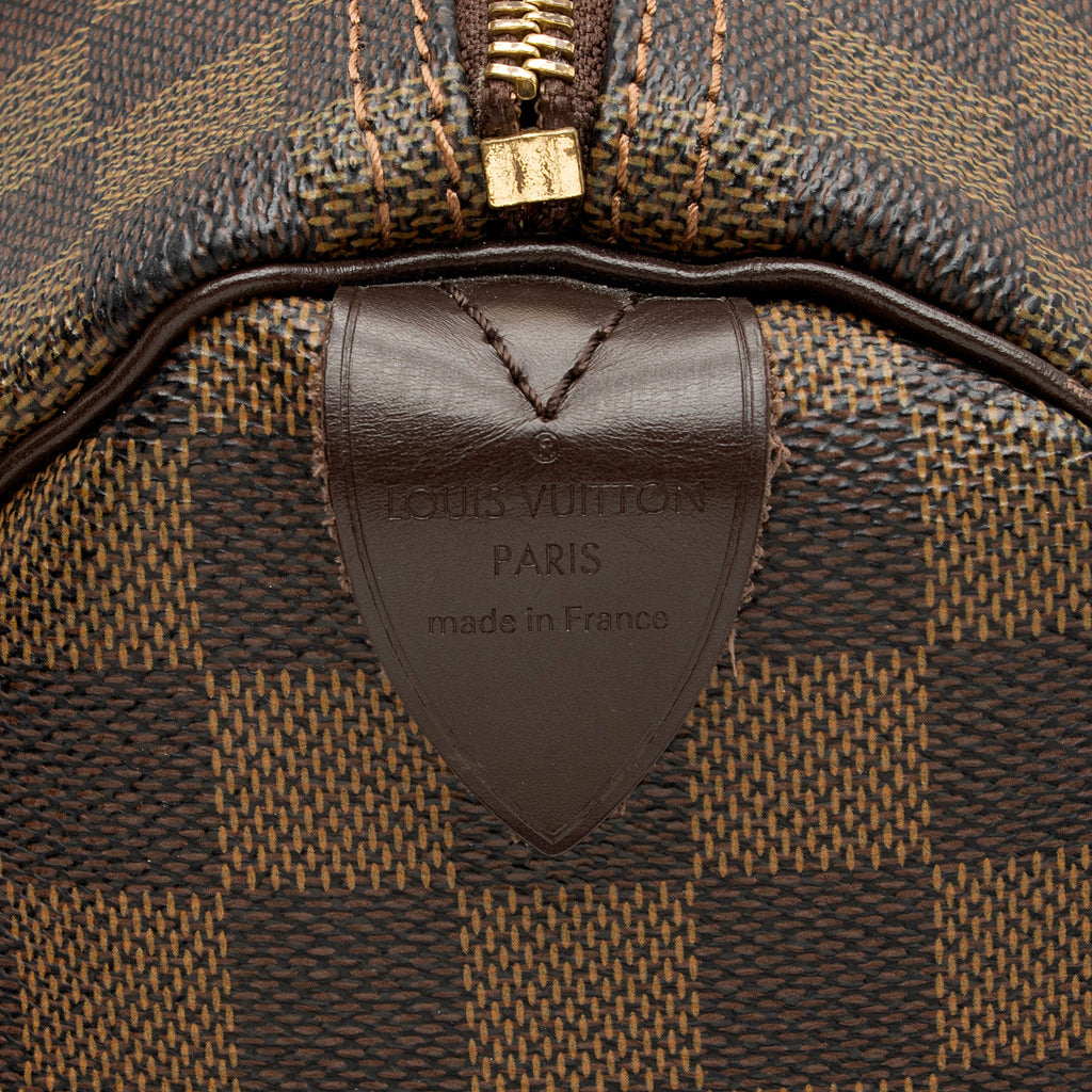 Louis Vuitton Damier Ebene Speedy 30 Satchel (SHF-yrMtsc)