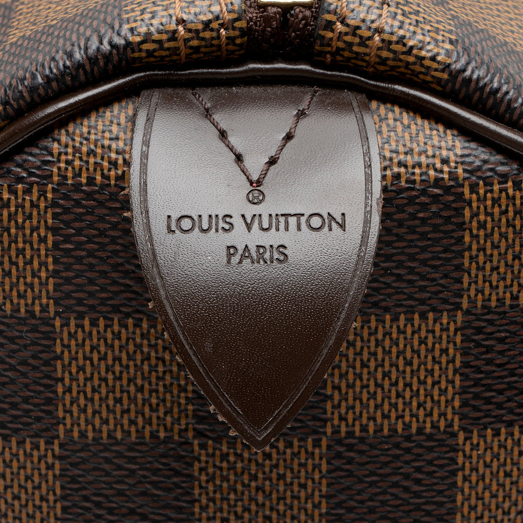 Louis Vuitton Damier Ebene Speedy 30 Satchel (SHF-Yd9xGm)