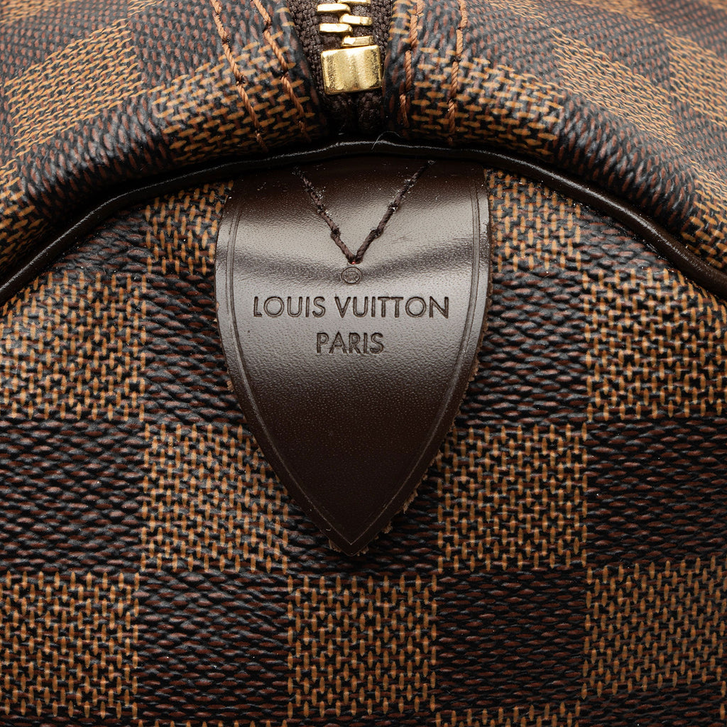 Louis Vuitton Damier Ebene Speedy 30 Satchel
