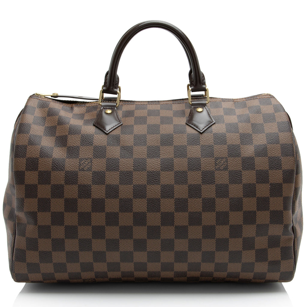 Louis Vuitton Damier Ebene Speedy 35 Satchel (SHF-scUW6C)