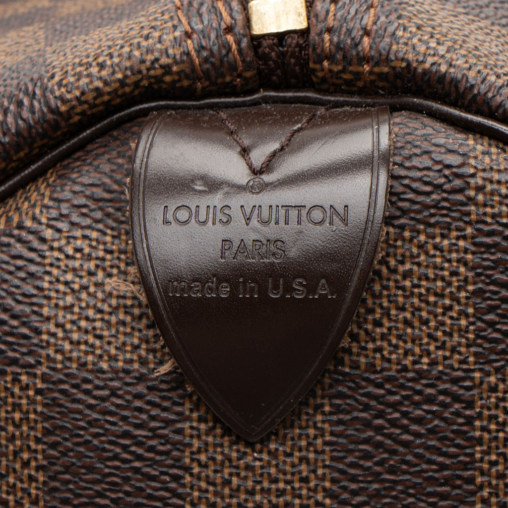 Louis Vuitton Damier Ebene Speedy 35 Satchel