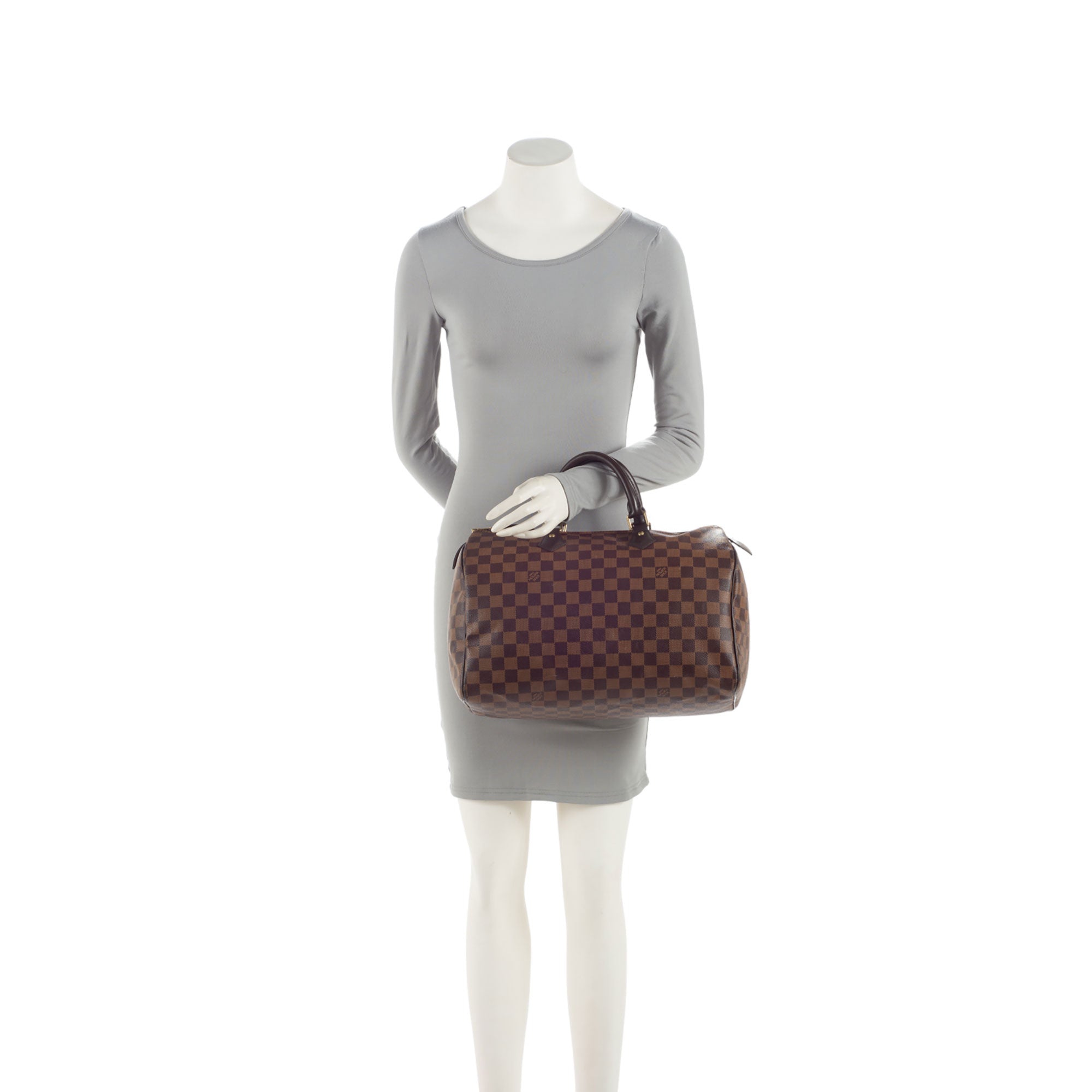 Louis Vuitton Damier Ebene Speedy 35 Satchel