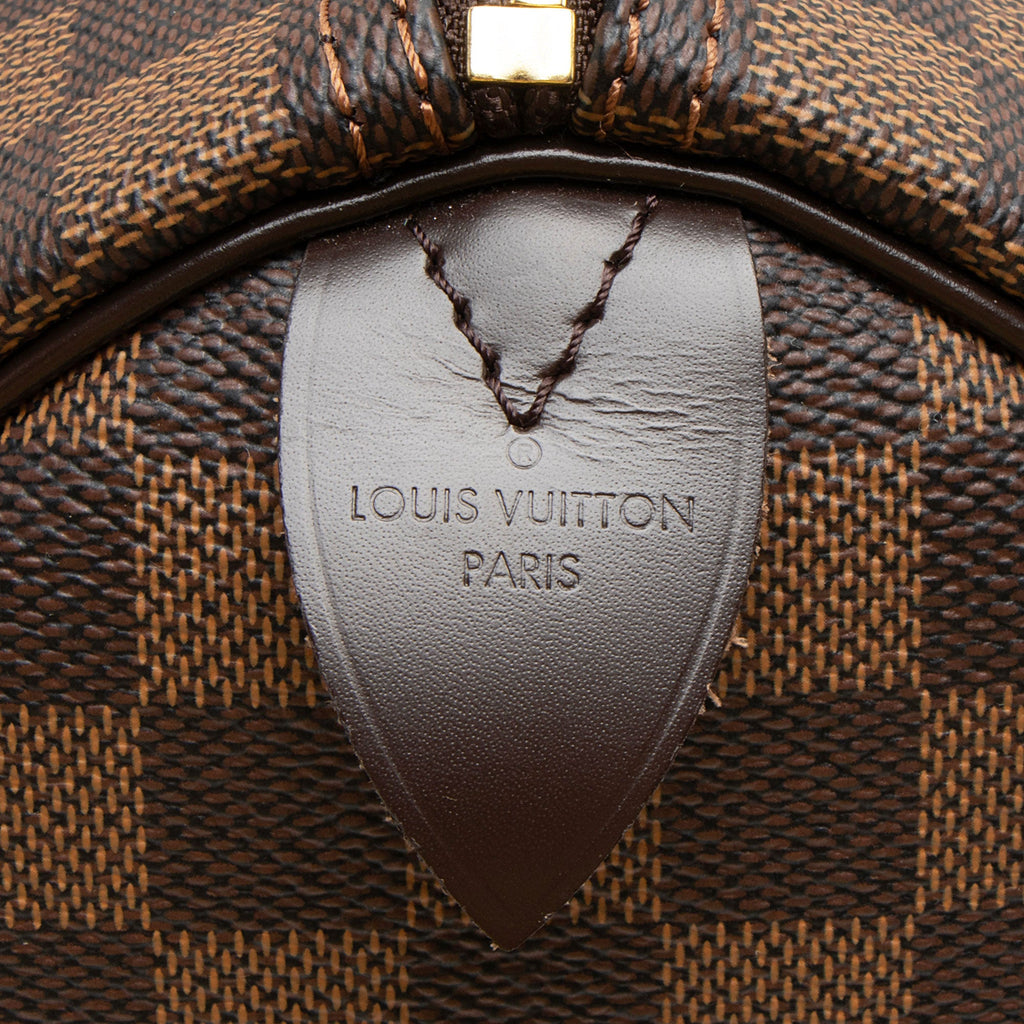 Louis Vuitton Damier Ebene Speedy 35 Satchel