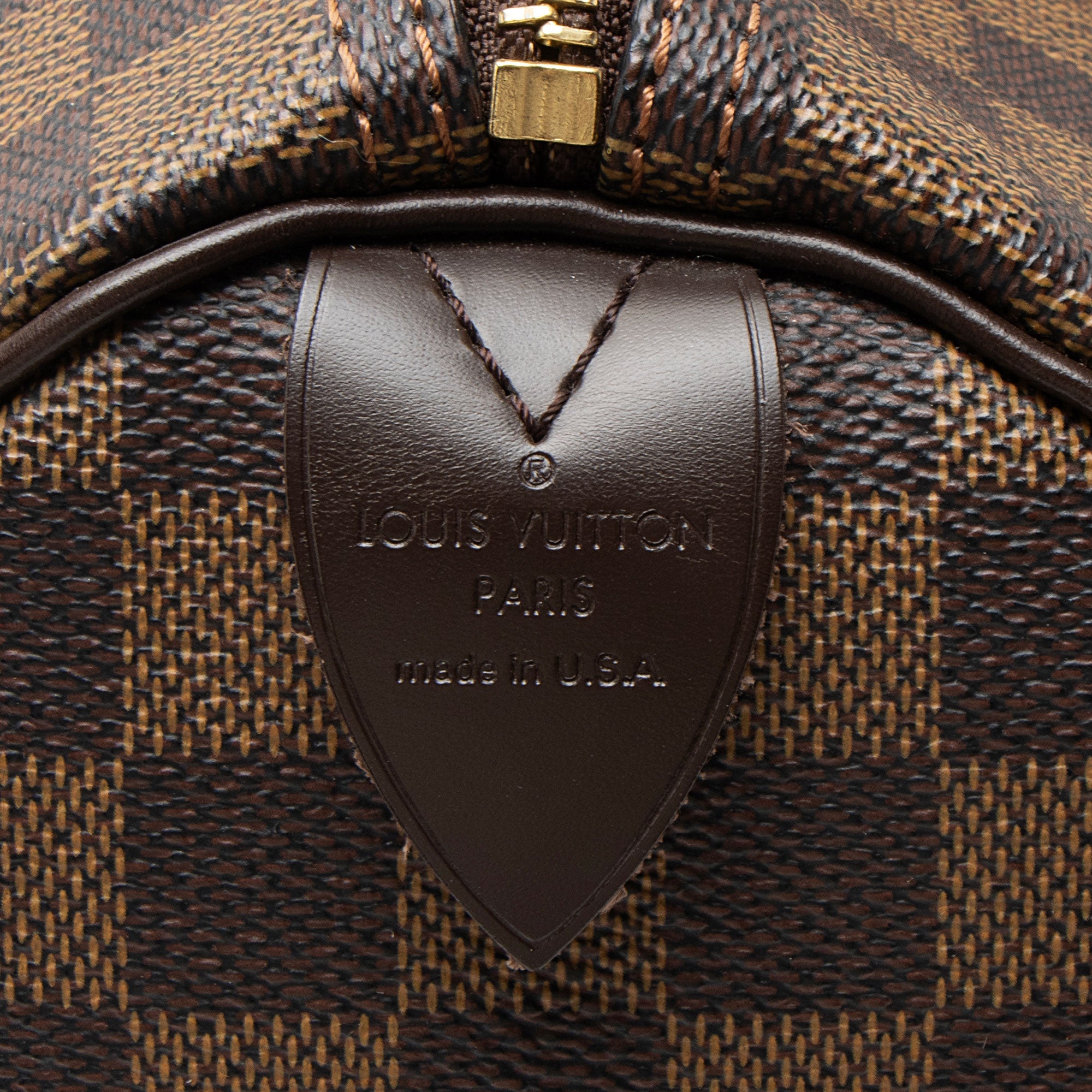 Louis Vuitton Damier Ebene Speedy 35 Satchel