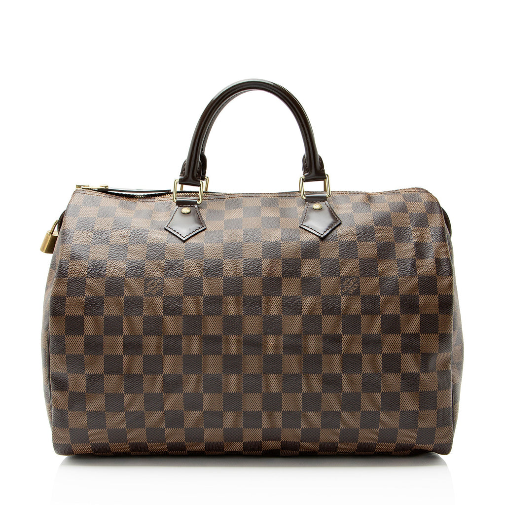 Louis Vuitton Damier Ebene Speedy 35 Satchel