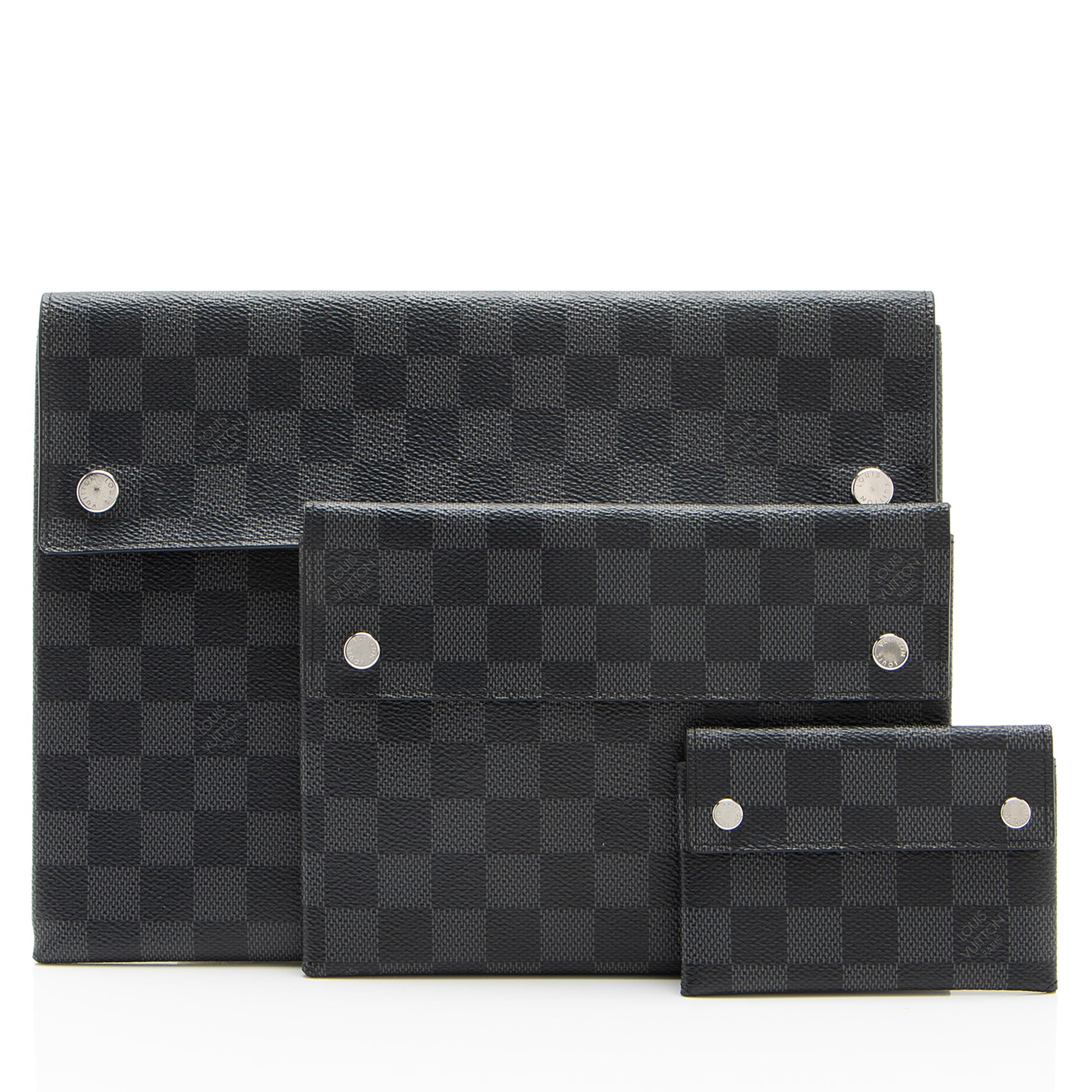 Louis Vuitton Damier Graphite Alpha Triple Pouch Set
