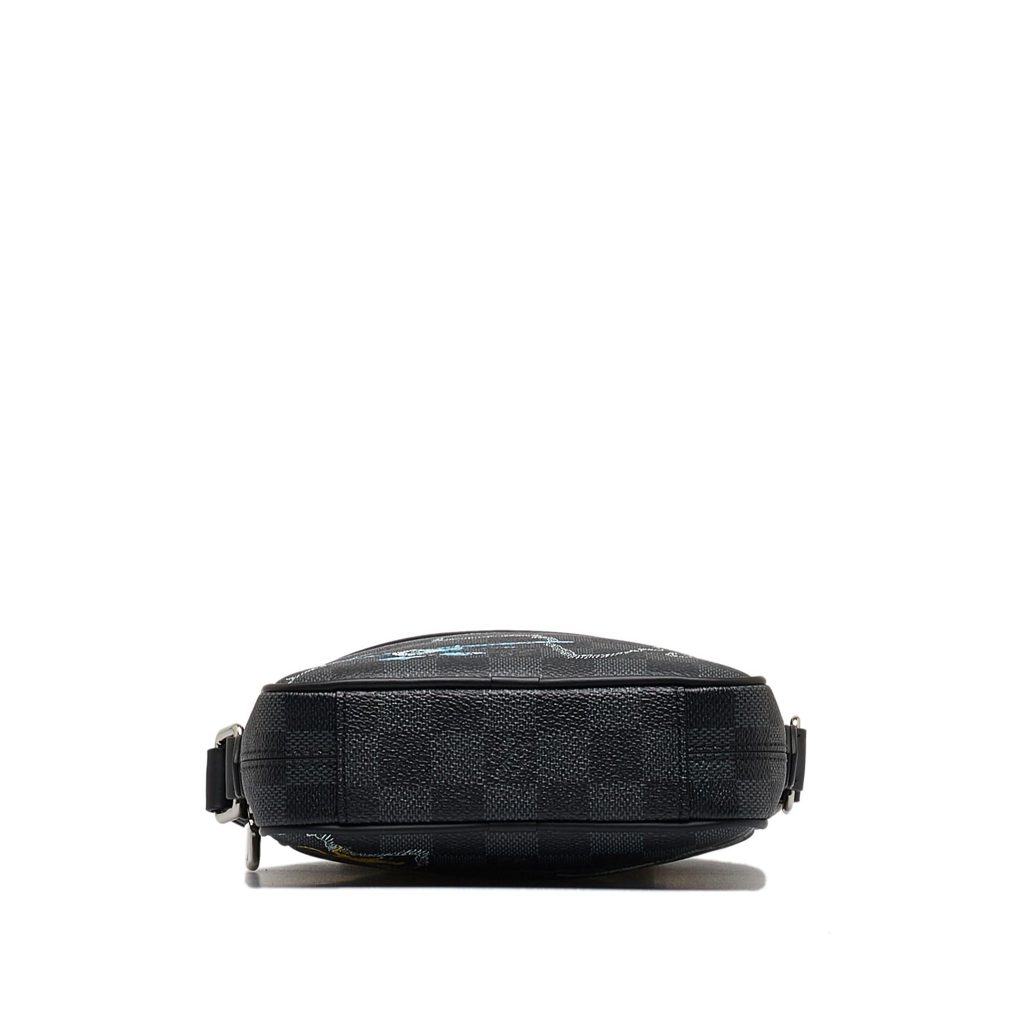 Louis Vuitton Damier Graphite Renaissance Map Danube Slim PM