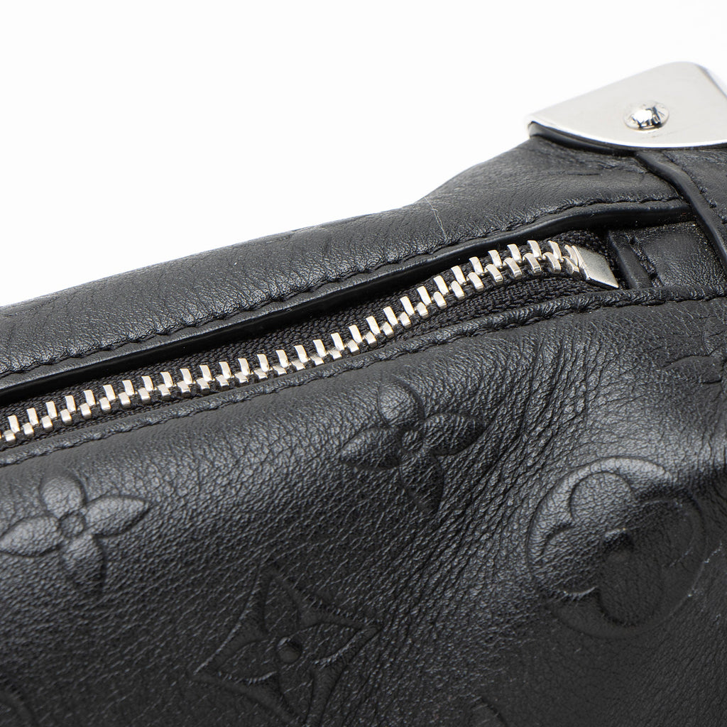 Louis Vuitton Debossed Calfskin Monogram Side Trunk PM Shoulder Bag