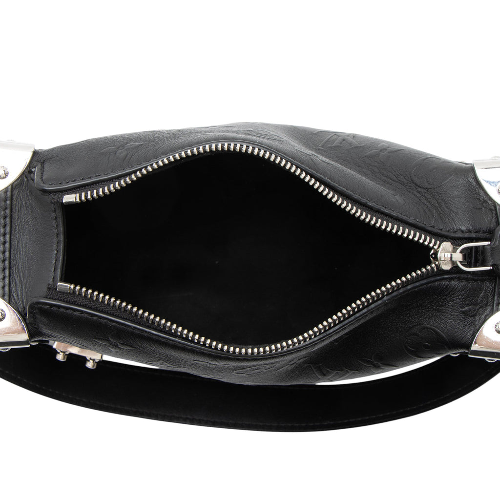Louis Vuitton Debossed Calfskin Monogram Side Trunk PM Shoulder Bag