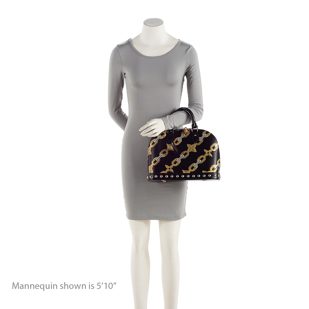 Louis Vuitton Epi Leather Chain Flower Alma PM Satchel (SHF-20005)