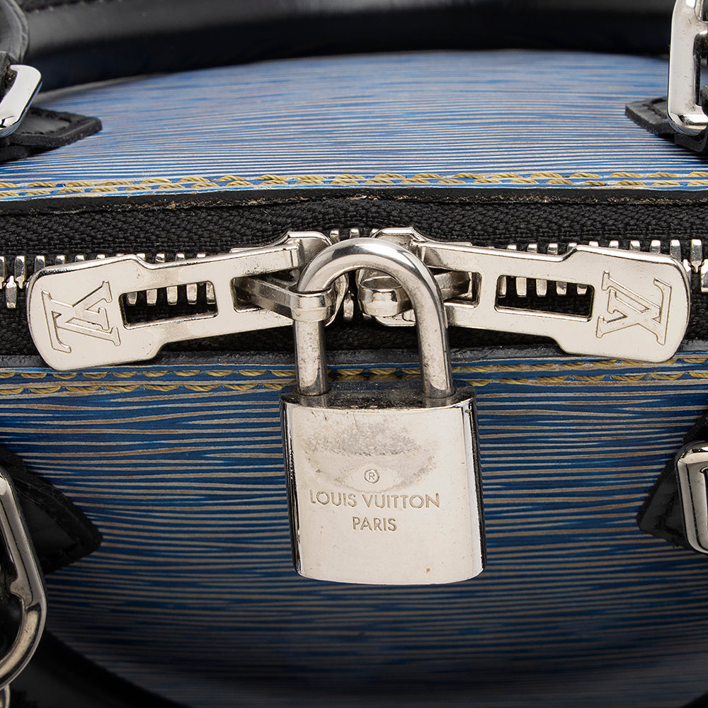 Louis Vuitton Epi Leather Denim Alma BB Satchel (SHF-22105)