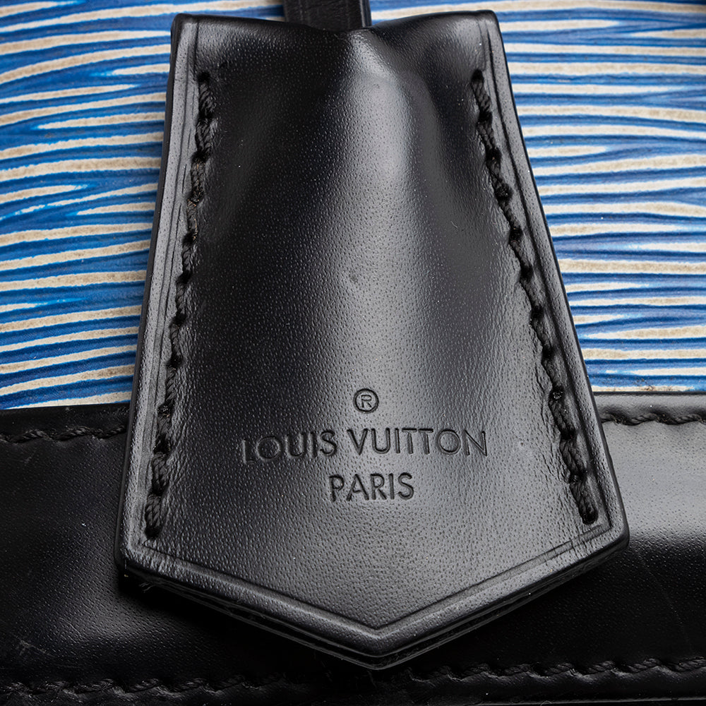 Louis Vuitton Epi Leather Denim Alma BB Satchel (SHF-22105)