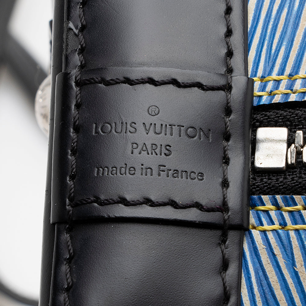 Louis Vuitton Epi Leather Denim Alma BB Satchel (SHF-22105)