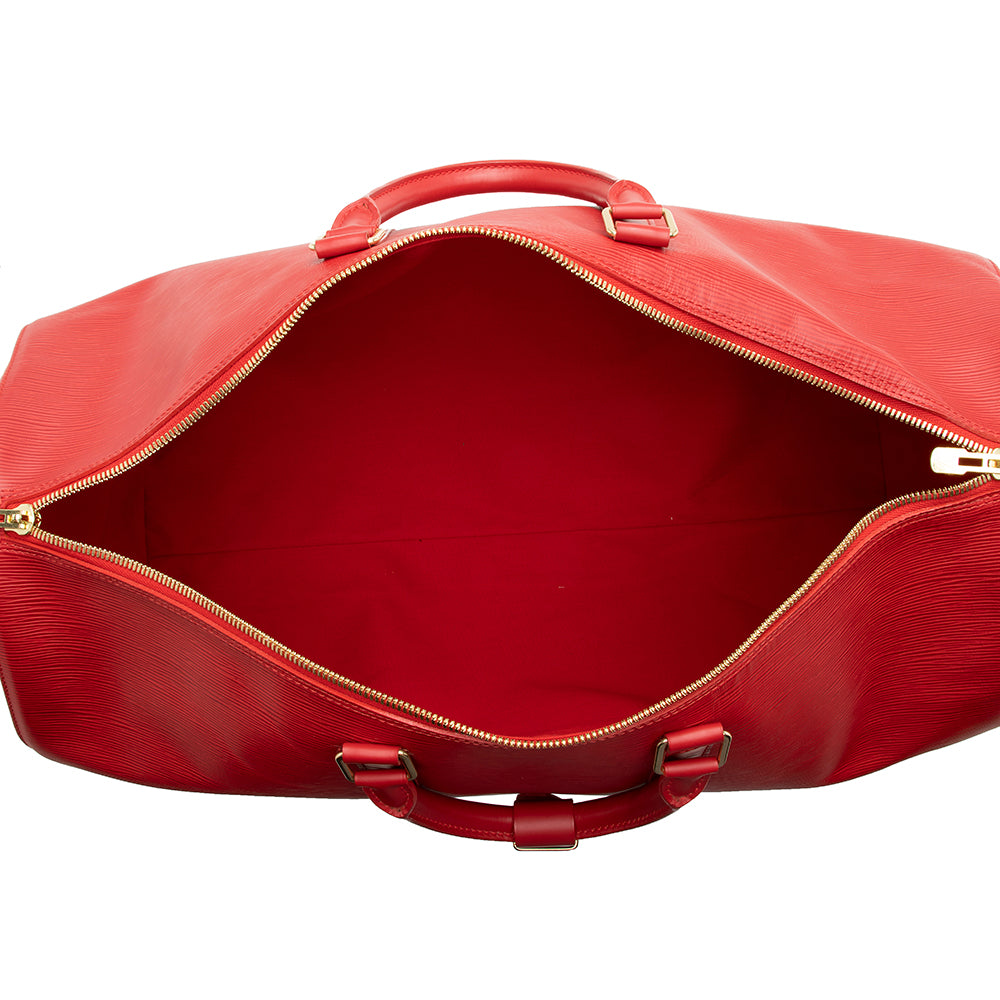 Louis Vuitton Epi Leather Keepall 55 Duffel Bag (SHF-16746)