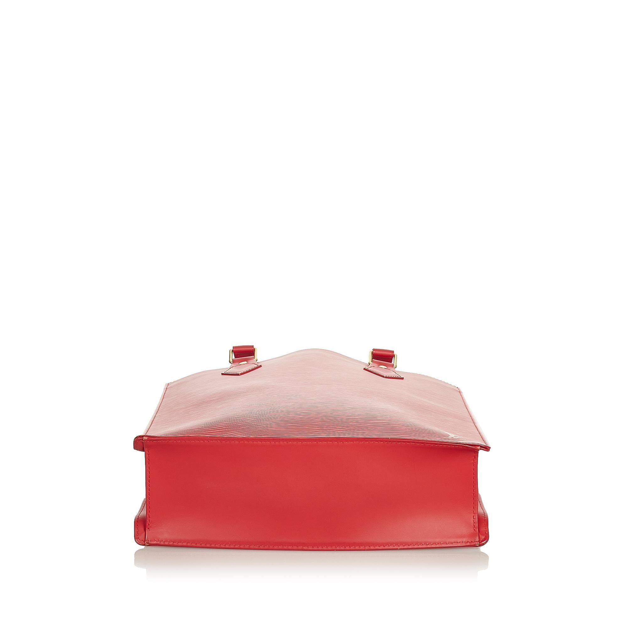 Louis Vuitton Epi Sac Plat PM (SHG-37813)