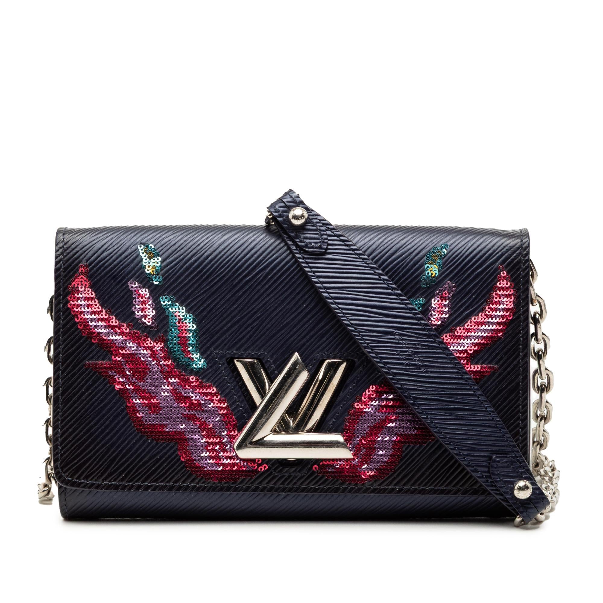 Louis Vuitton Epi Sequin Flames Twist Chain Wallet