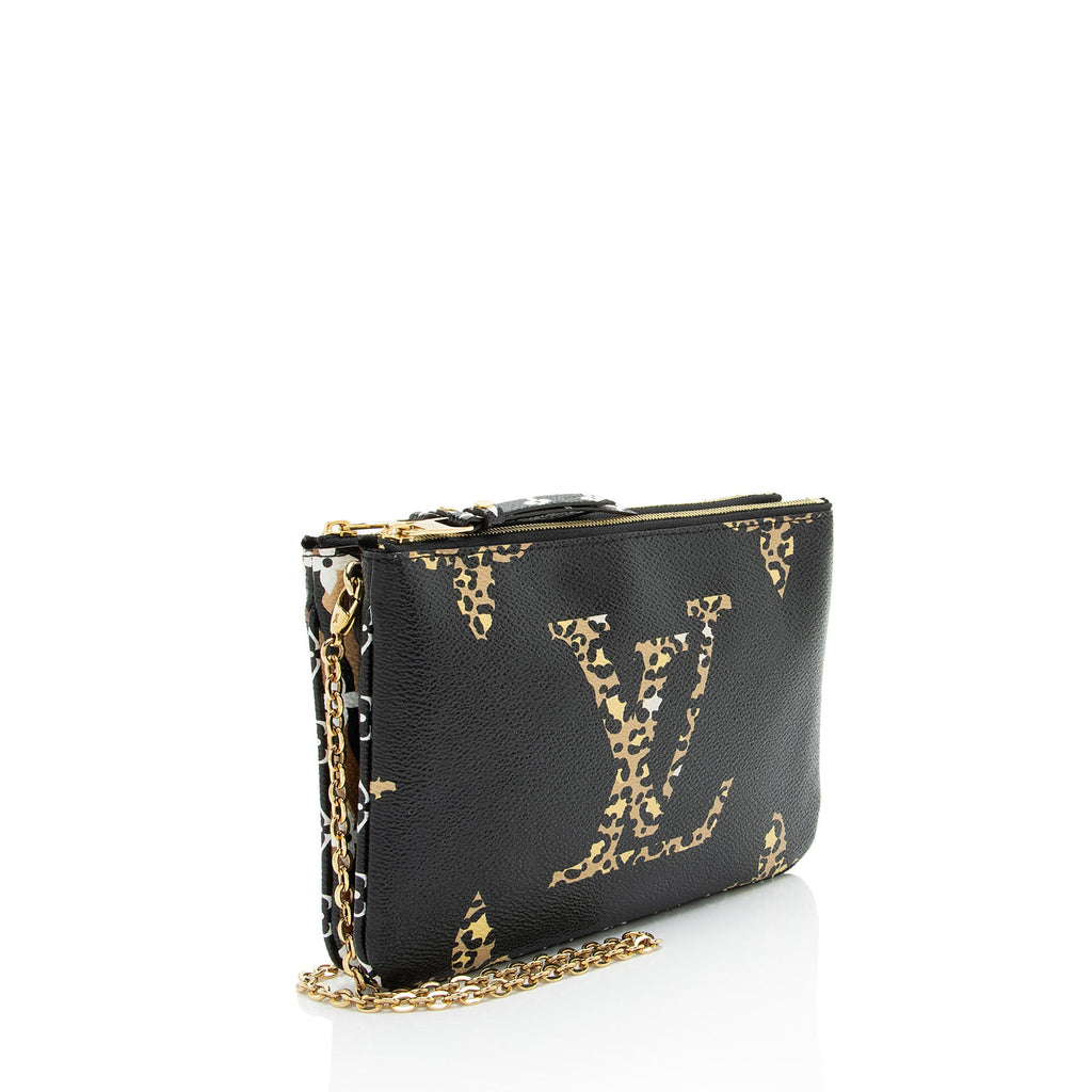 Louis Vuitton Giant Monogram Canvas Jungle Double Zip Pochette