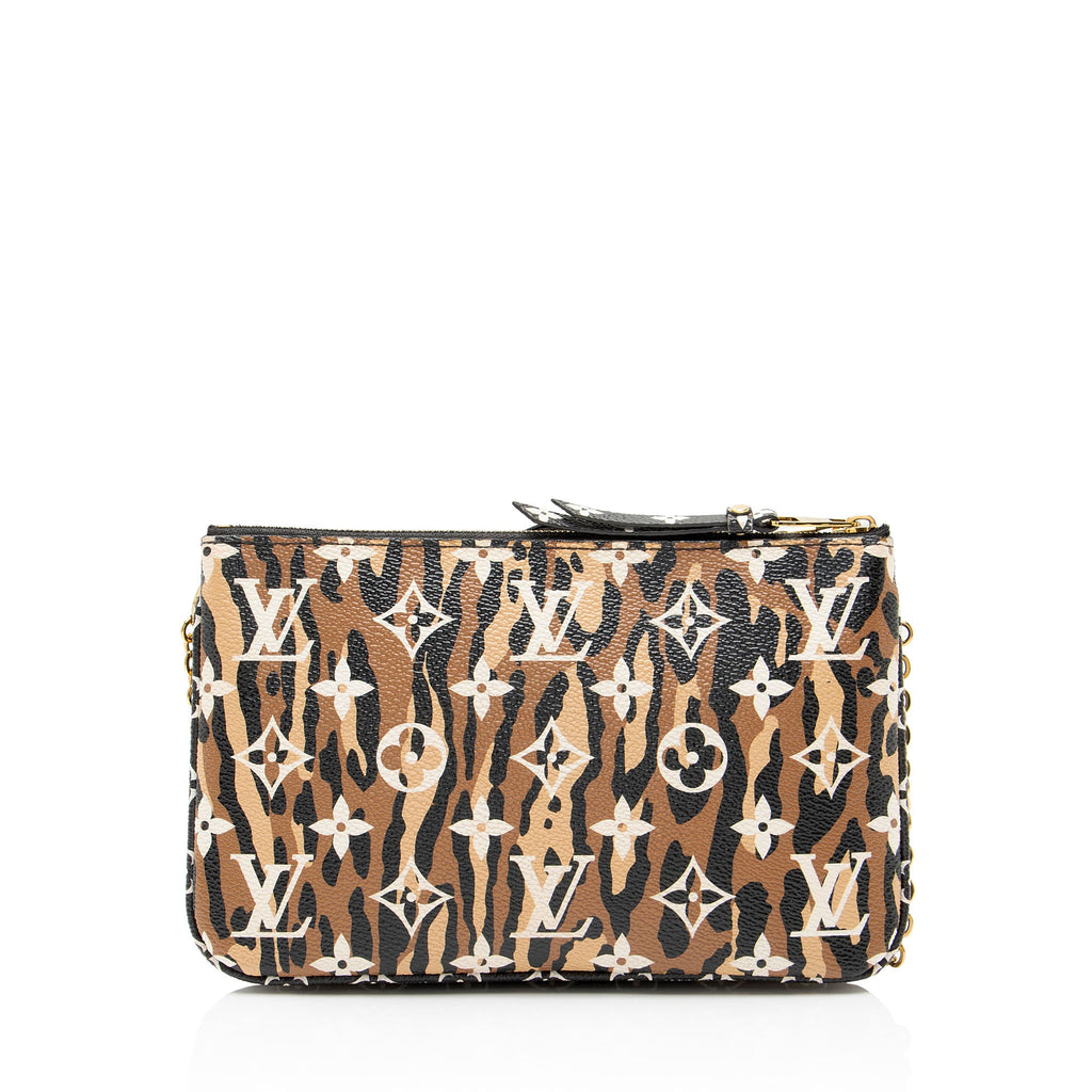 Louis Vuitton Giant Monogram Canvas Jungle Double Zip Pochette
