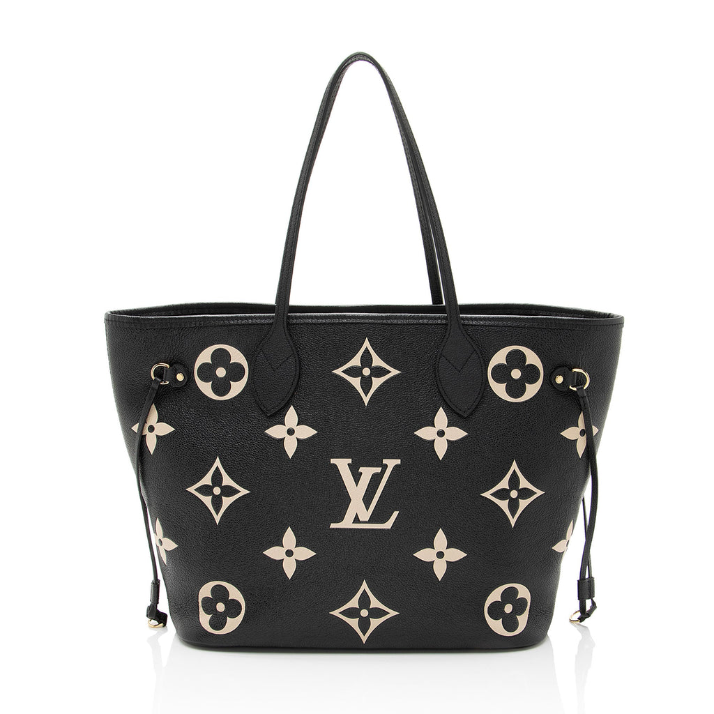 Louis Vuitton Giant Monogram Empreinte Bicolor Neverfull MM Tote
