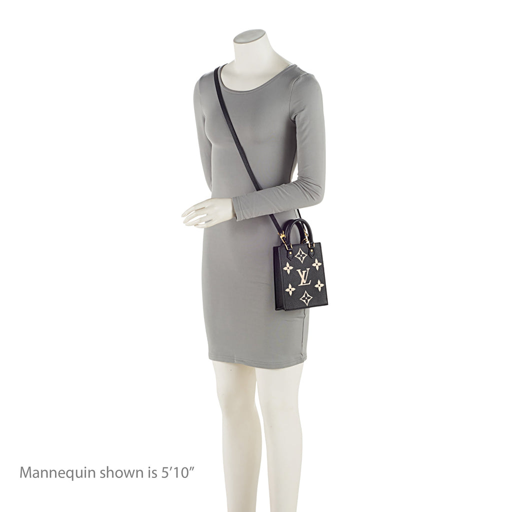Louis Vuitton Giant Monogram Empreinte Bicolor Petit Sac Plat Shoulder Bag