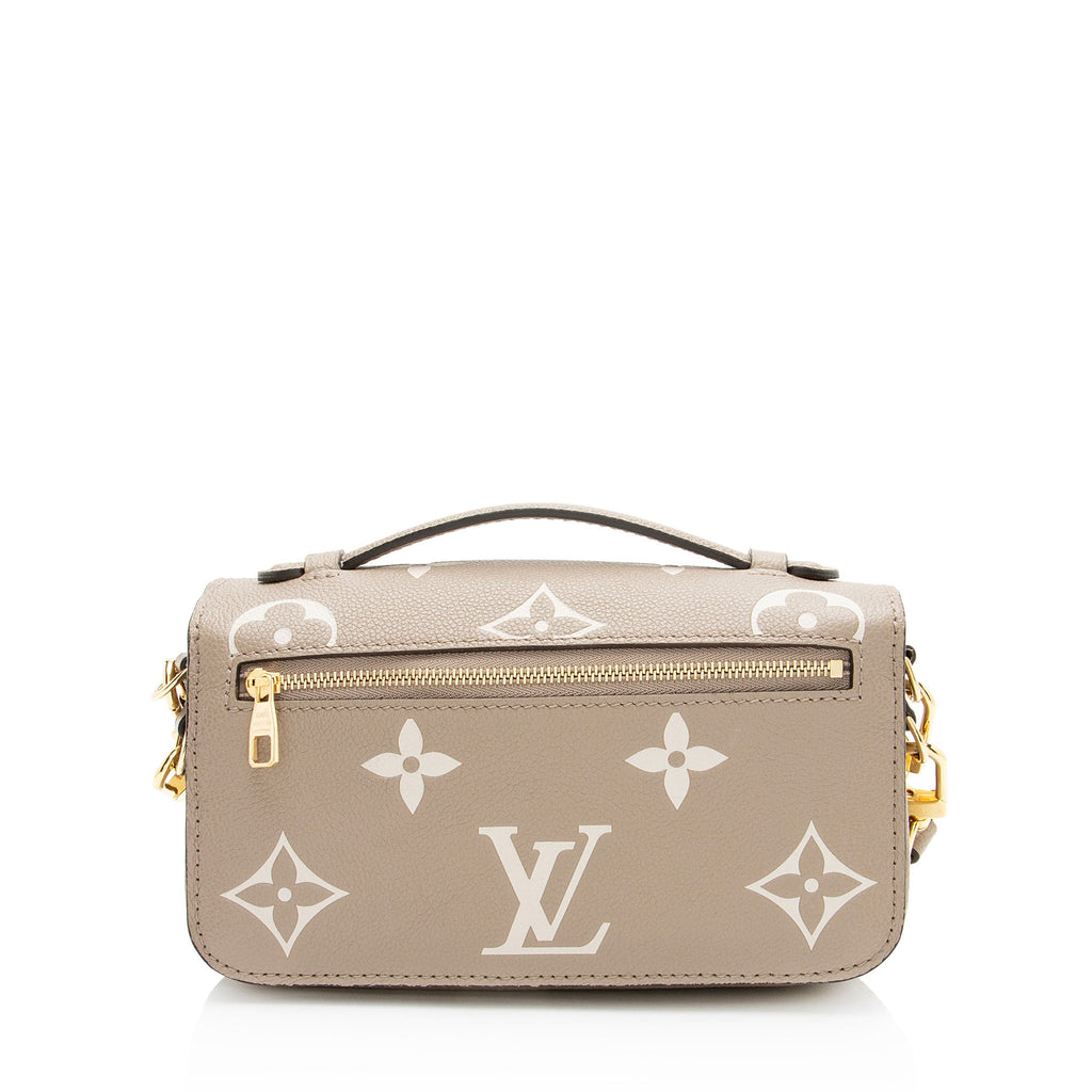 Louis Vuitton Giant Monogram Empreinte Bicolor Pochette Metis E/W Shoulder Bag
