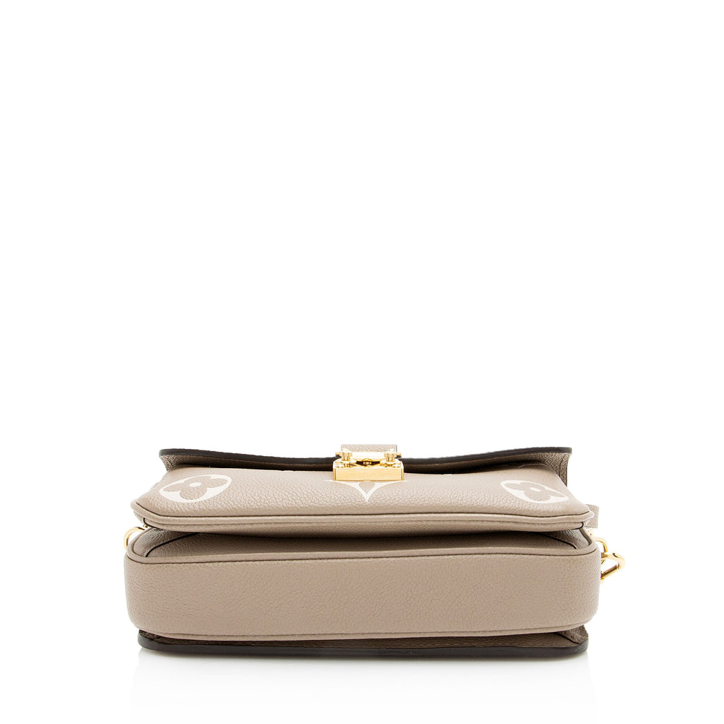 Louis Vuitton Giant Monogram Empreinte Bicolor Pochette Metis E/W Shoulder Bag