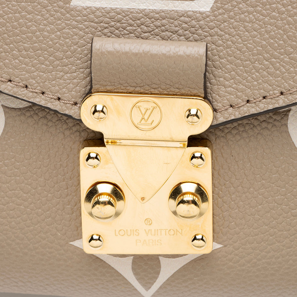 Louis Vuitton Giant Monogram Empreinte Bicolor Pochette Metis E/W Shoulder Bag