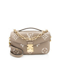 Louis Vuitton Giant Monogram Empreinte Bicolor Pochette Metis E/W Shoulder Bag
