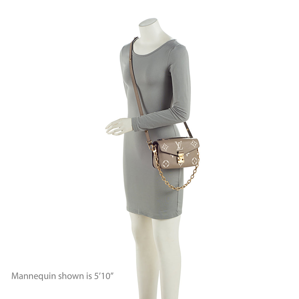 Louis Vuitton Giant Monogram Empreinte Bicolor Pochette Metis E/W Shoulder Bag
