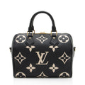 Louis Vuitton Giant Monogram Empreinte Bicolor Speedy Bandouliere 25 Satchel