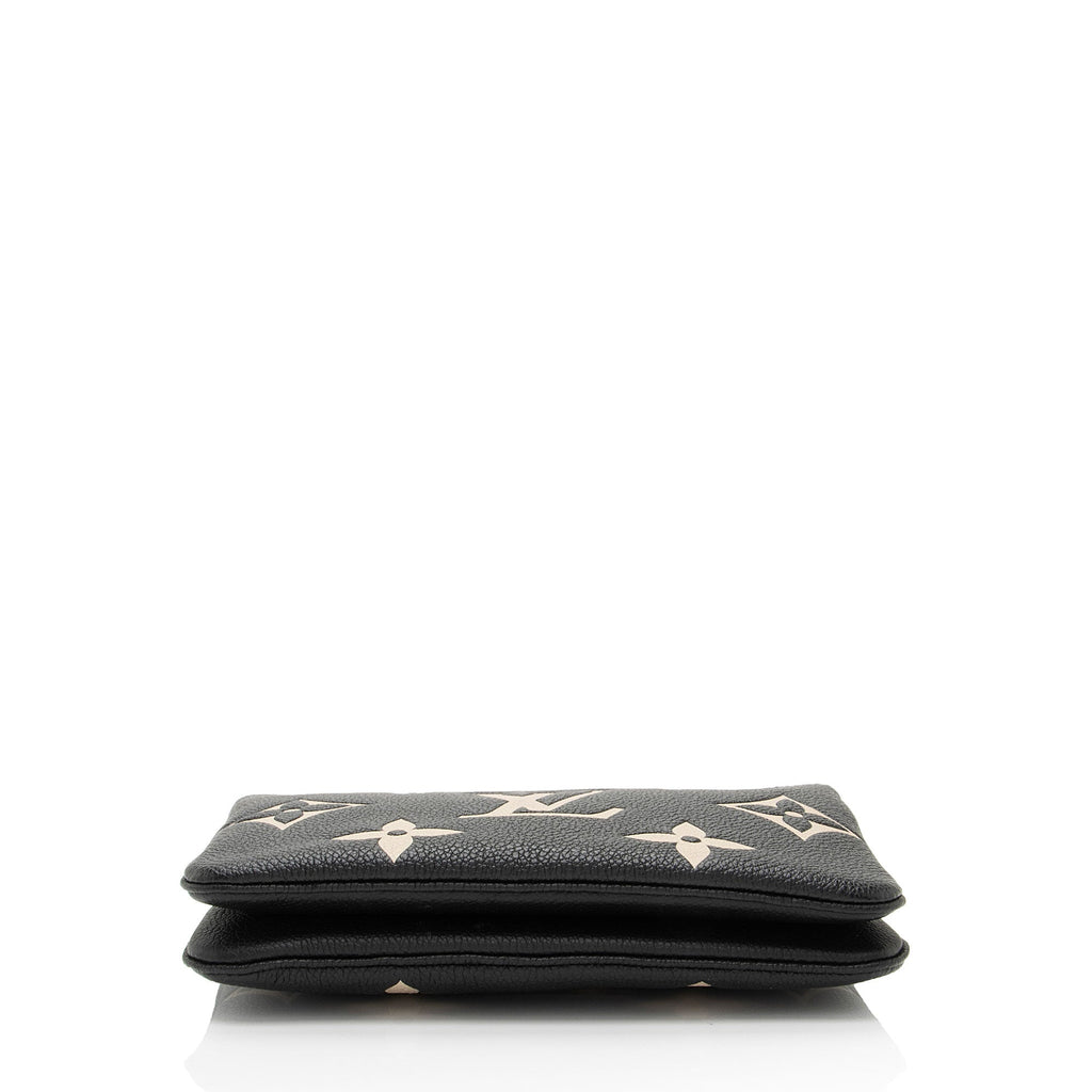 Louis Vuitton Giant Monogram Empreinte Double Zip Pochette (SHF-v92Poz)