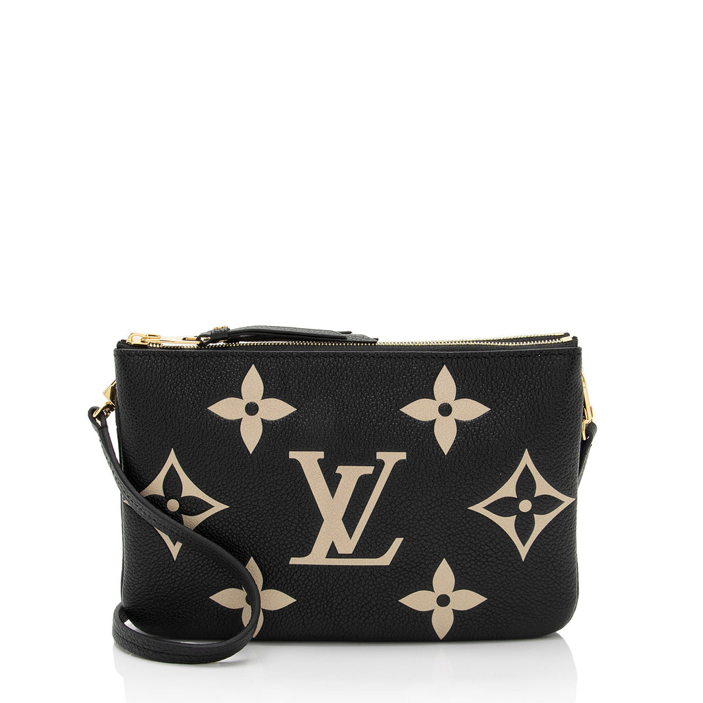 Louis Vuitton Giant Monogram Empreinte Double Zip Pochette (SHF-v92Poz)