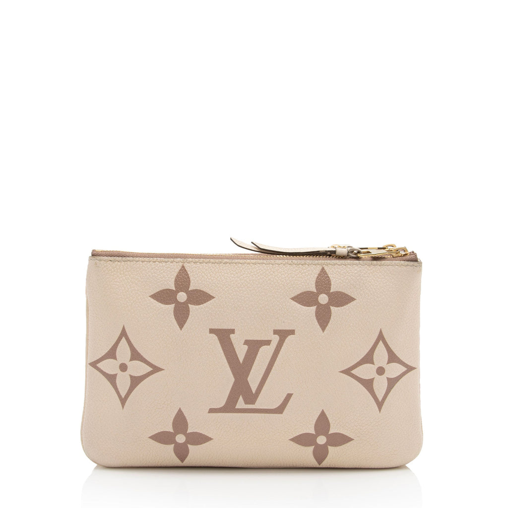 Louis Vuitton Giant Monogram Empreinte Double Zip Pochette (SHF-tJwkDt)