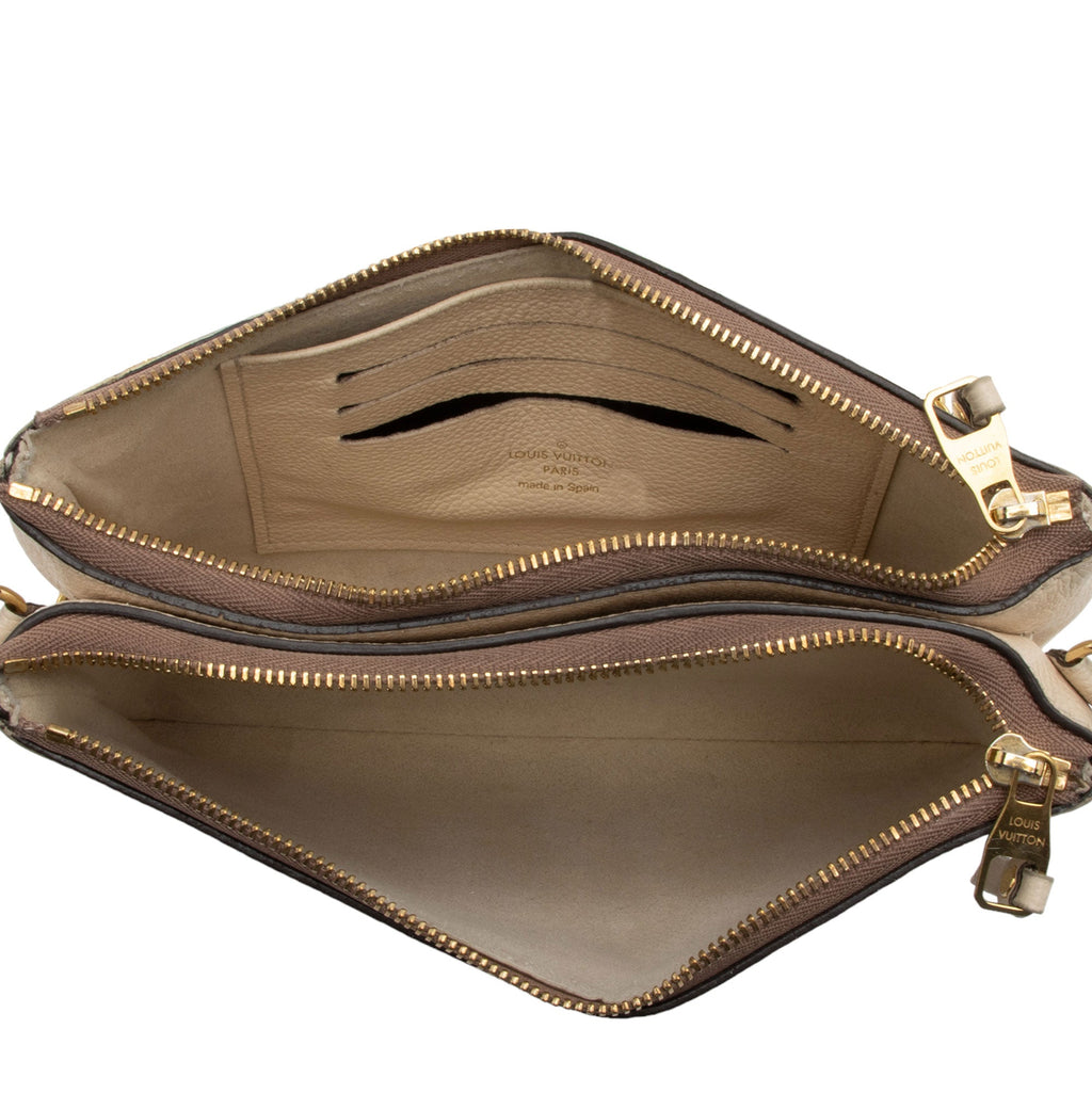 Louis Vuitton Giant Monogram Empreinte Double Zip Pochette (SHF-tJwkDt)