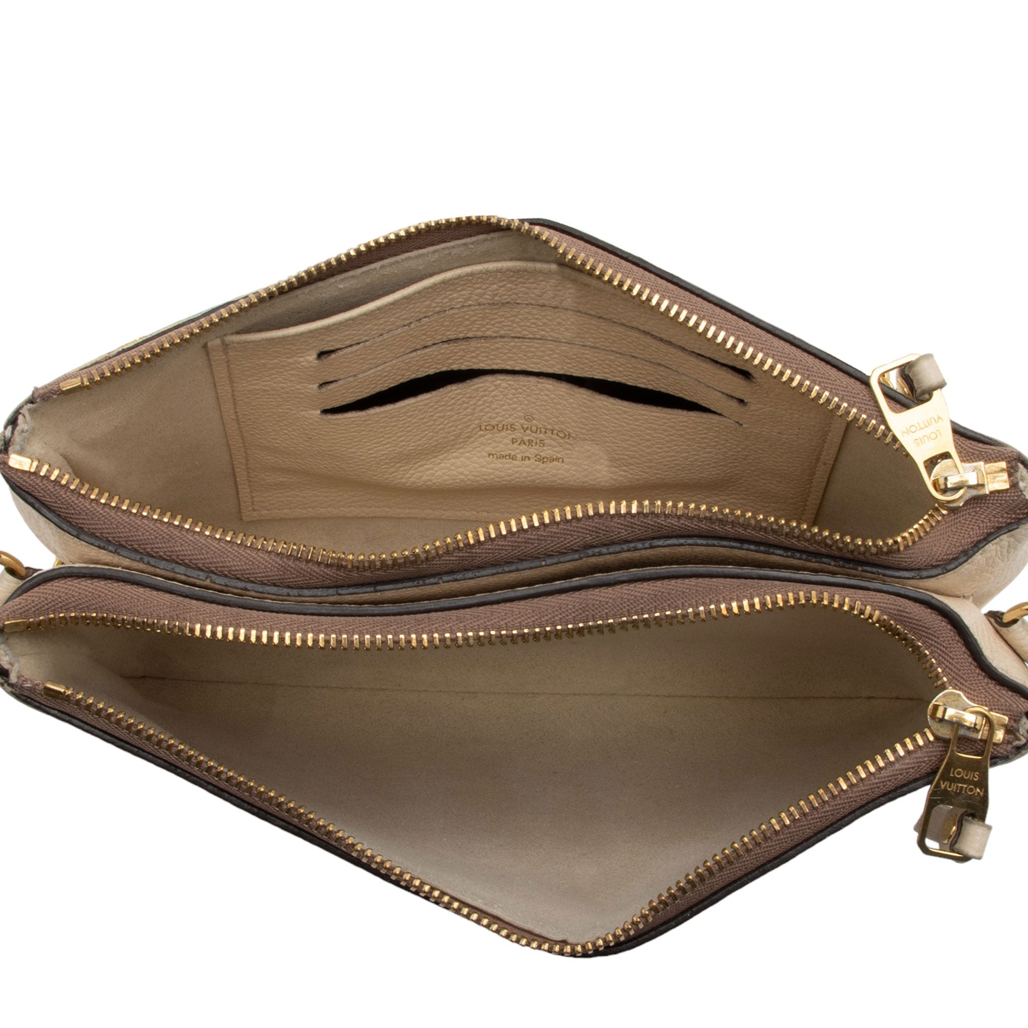 Louis Vuitton Giant Monogram Empreinte Double Zip Pochette (SHF-tJwkDt)