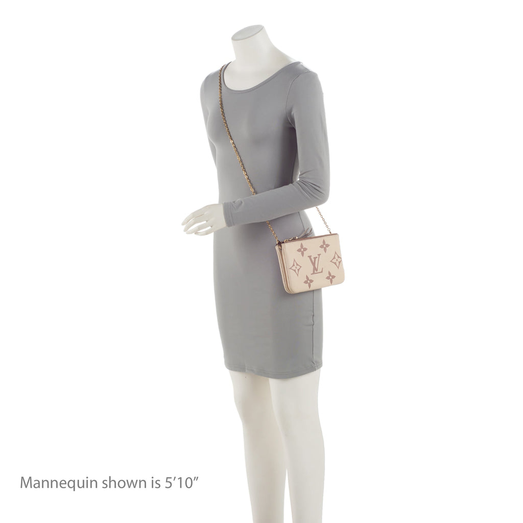 Louis Vuitton Giant Monogram Empreinte Double Zip Pochette (SHF-tJwkDt)